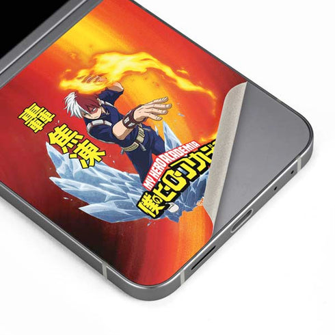 My Hero Academia Shoto Todoroki Season 4 Galaxy Z Flip6 Skin